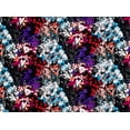 thumbnail image 2 of Zelouf Lush Knit Print  , Sewing, DIY, Crafts Fabric by the Yard, 908 Blk/coral, 7 Yard, 2 of 2