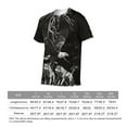 thumbnail image 6 of LAOLIUSN Men's Bald Eagle Wolf Graphic T-Shirt, Lightning 3D Print Short Sleeve Crewneck Tees, 6 of 7