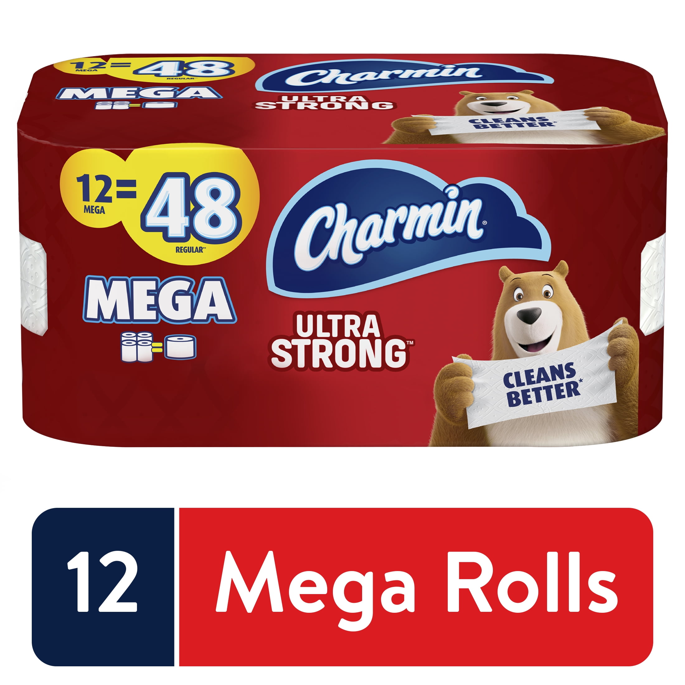 Soft 6 MEGA=24 rolls Charmin Ultra Strong Paper Bath room Tissue FAST SHIPPING