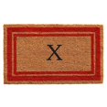 thumbnail image 1 of Calloway Mills 153032436X 24 x 36 in. Red Border Monogram Rectangular Doormat, Natural - Letter X, 1 of 1