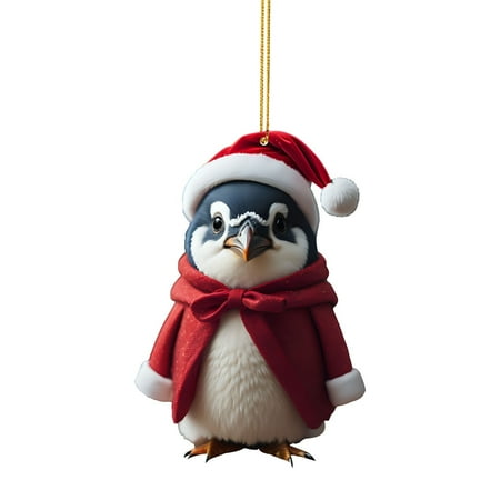 

Wooden String Beads for Decorating Christmas Penguin Car Hanging Home Tree Pendant Christmas Tree Pendant Home Decoration Window Wall Hanging Living Room Decoration Home Decoration Cartoon 1piece