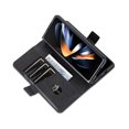 thumbnail image 5 of Dteck Retro for Samsung Galaxy Z Fold 6 Case, Shockproof PU Leather Magnetic Full Body Stand Flip Wallet Case Cover with Card Holder Phone Case, Black, 5 of 6