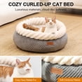 thumbnail image 3 of Cama para Gatos FUKUMARU Lavable Redonda en Forma de Dona Súper Suave Gris 53 cm, 3 of 9