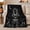 Black Cat Portal, variant on Starry Crescent Moon Within a Vintage Oval Frame and Moth Garden Flannel Blanket, Dark Celestial Home Decor for Moon Lovers, Warm Halloween Gift for Bedroom and Reading Nook