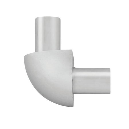 

3/8 in. Bright Clear Aluminum Bullnose Outside Corner