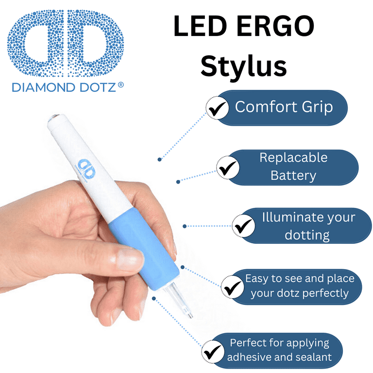 DIAMOND DOTZ Ergo LED Stylus Diamond Painting Pen, Diamond Art