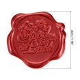thumbnail image 2 of Uxcell Wax Seal Stickers, 25 Pcs Embossed Self Adhesive Good Luck Sticker, Burgundy, 2 of 5