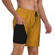 thumbnail image 2 of Fotbe Gold Glitter Traje de Baño para Hombre – Shorts de Natación de Secado Rápido con Forro y Bolsillos-Large, 2 of 6