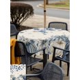 thumbnail image 4 of Outdoor Tablecloth with Umbrella Hole and Zipper, Blue Fall Pumpkins Square Table Cloth 54x54 Inch Waterproof Tablecloth, Thanksgiving Maple Leaf Tree Picnic Table Cover for Patio Camping, 4 of 7