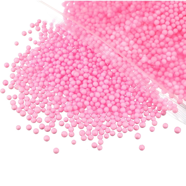 Uxcell 0.1 inch Pink Polystyrene Foam Beads Ball Mini for Crafts Fillings 1 Pack