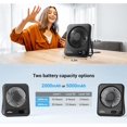 thumbnail image 6 of Desk Fan Portable Fan Rechargeable 2000mAh Personal Fan, Silent Small Table Fan Travel Fan for Sleeping with Display & 100-Speed, Desktop Fan for Bedroom Office Camping- Black, 6 of 7