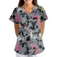 thumbnail image 5 of BDPORKAS Women Scrubs Characters Cartoon Cute Nurse Uniforms Lightweight V Neck Short Sleeve Soft Working Tee with Pocket, 5 of 5