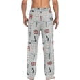 thumbnail image 2 of FREEAMG London Theme Pajama Pants for Men, Men's Separate Bottoms, Comfortable Lounge Pants for Men（619）, 2 of 7