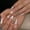 type 11, variant on Press Nails Medium Almond Bohemian Design, Navy-Nude Ombre Nails Studs Glossy for Women Kit, Soft Gel Stick False Nails with Stars Designs Perfectly Fit