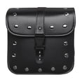thumbnail image 5 of Pair Motorcycle Saddebags PU Leather Throw Over Saddle bags Side Luggage Tool Bag Universal, Black, 5 of 9