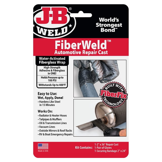 J-B Weld FiberWeld Reparación Automotriz Yeso 5x91 cm