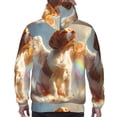 thumbnail image 7 of Kdxio Rainbow English Cocker Spaniel Print Mens Casual Hooded Collar Drawstring Hoodies Pullover Sweatshirts Casual Long Sleeve Shirts-3X-Large, 7 of 7