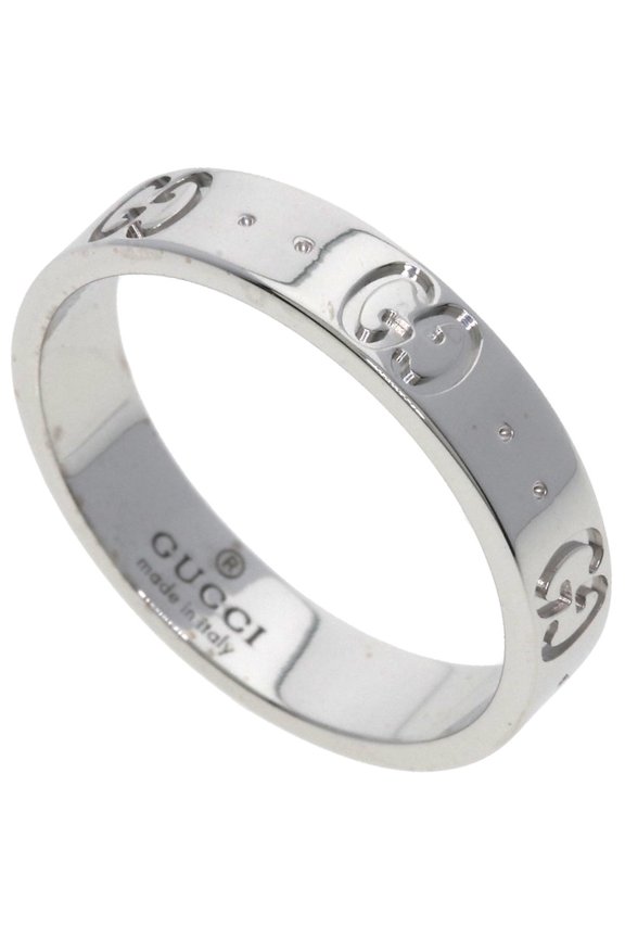 Pre-Owned Gucci Icon #14 Ring - 18K White Gold Women's GUCCI