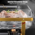 thumbnail image 2 of Chafing Dish Buffet Set 2 Pack, Jacgood 8QT Stainless Steel Chafing Dishes for Buffet, Chafers and Buffet Warmers Sets for Parties, Events, Wedding, Camping, Dinner-Gold, 2 of 6