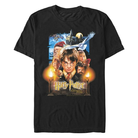 Men's Harry Potter Sorcerer's Stone Movie Poster Graphic T-Shirt