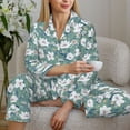 thumbnail image 6 of Pajama Sets for Women 2 Pcs, Floral Button Down Long Sleeve Sleepwear Lounge PJ Sets, 6 of 6