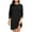 Black, variant on Diufon Women's Long Sleeve Casual Dresses Spring Summer Loose Crewneck Dress Solid Color Home Dress with Pockets