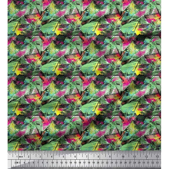 Soimoi Cotton Duck Fabric Animal Skin Abstract Print Fabric by the Yard 42 Inch Wide