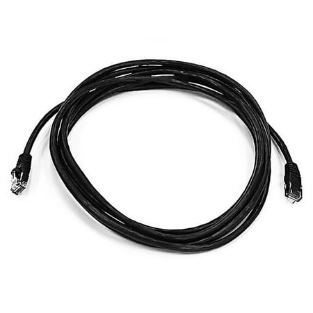 10ft Booted Cat6 Patch Cable - Monoprice Cat6 Ethernet Patch Cable - Network Internet Cord - RJ45, Stranded, 550Mhz, UTP, Pure Bare Copper Wire, 24AWG, 10ft, Black