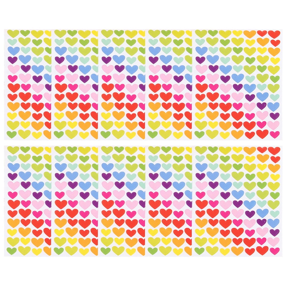 10 Sheets of Cartoon Diary Stickers Adorable Phone Stickers Decorative