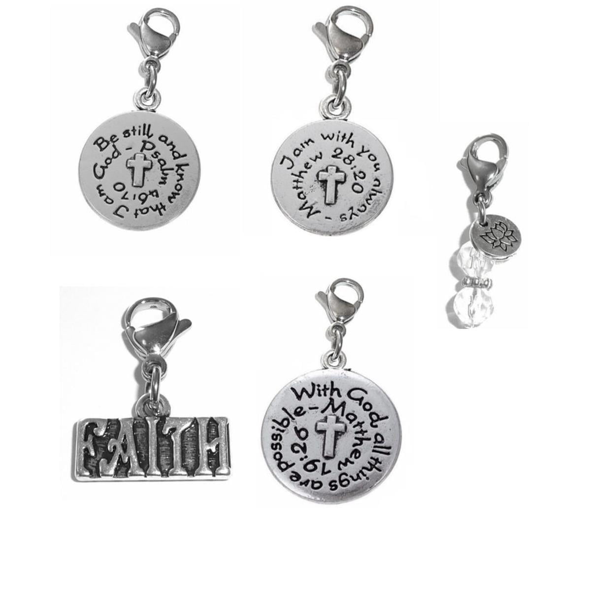 Zipper Pull Cell Phone Charm Silver Cats Badge Reel Charm