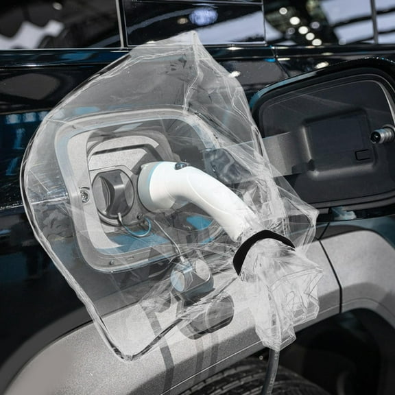 MLINS Universal EV Charger Cover with Bag for Outdoor Use 1 Set Charging Port Protector from Rain Sun UV Snow