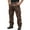 Brown, variant on Lopecy-Sta Men's Cargo Work Pants with Elastic Waist & Drawstring Corduroy Solid Color Relaxed Fit Casual Hiking Pants