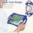thumbnail image 5 of Dteck iPad 9.7 2018/2017 Case with 360 Rotatable Hand Strap/Shoulder Strap, Cute Cat Rugged Shockproof Kickstand Case with Handle Grip for iPad 6th Gen/iPad 5th Gen/iPad Air 2/iPad Air,Deep Blue, 5 of 11