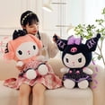 thumbnail image 3 of Kawaii Sanrio Black Kuromi with Halloween Dress My Melody Soft Stuffed Toy Anime Decoration Plush Doll Animals Kid Holiday Gifts, 3 of 23