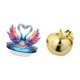 thumbnail image 5 of Escultura de cisne, estatua de cisne, figura de ganso, escultura de fruta, adorno de cerámica pulida, adecuado para sala de estar, oficina, dormitorio, 5 of 8