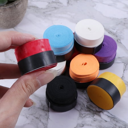DEEPCRAFF 5-Pack Thin PU Overgrip Tape Bands Anti- Sweat Absorbent Racket Wrap for Tennis Badminton and Fishing Rods