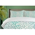 thumbnail image 4 of Ambesonne Romantic Duvet Cover Sets, Old Fashion Minimalist, 2-King, Teal Slate Blue, 4 of 7