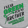 thumbnail image 4 of Inktastic I Wear Green for My Brother- Cerebral Palsy Awareness Boys or Girls Baby Bib, 4 of 4