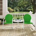 thumbnail image 6 of ZXNYH KO10004WH Griffith 3-Piece Retro Metal Outdoor Seating Set with Table and 2 Chairs, White, 6 of 7