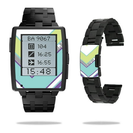 Mightyskins Protective Vinyl Skin Decal Cover for Pebble Steel Smart Watch wrap sticker skins Pastel