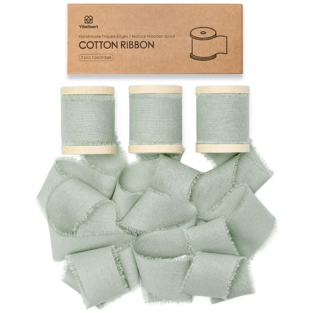 Cinta de algodón Vitalizart, 3 rollos, 3,8 cm x 13,7 m, color verde