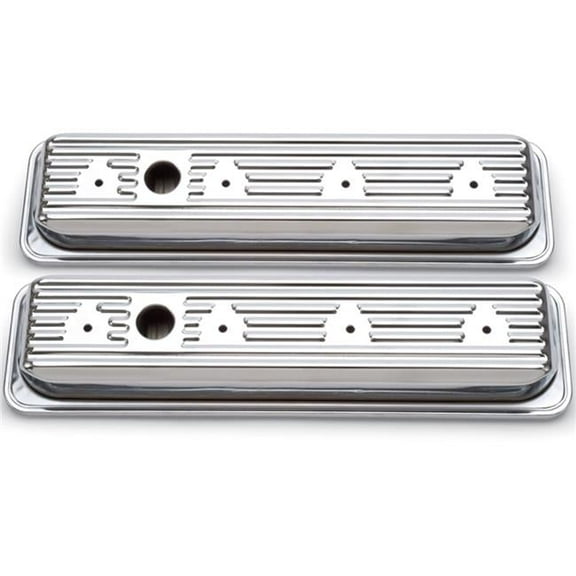 Valve Covers Low Pair - Chrome