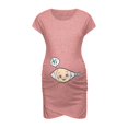 thumbnail image 2 of Robe de Maternité Sans Manches pour Femmes, Imprimé Lettre Dessin Animé, 2 of 5