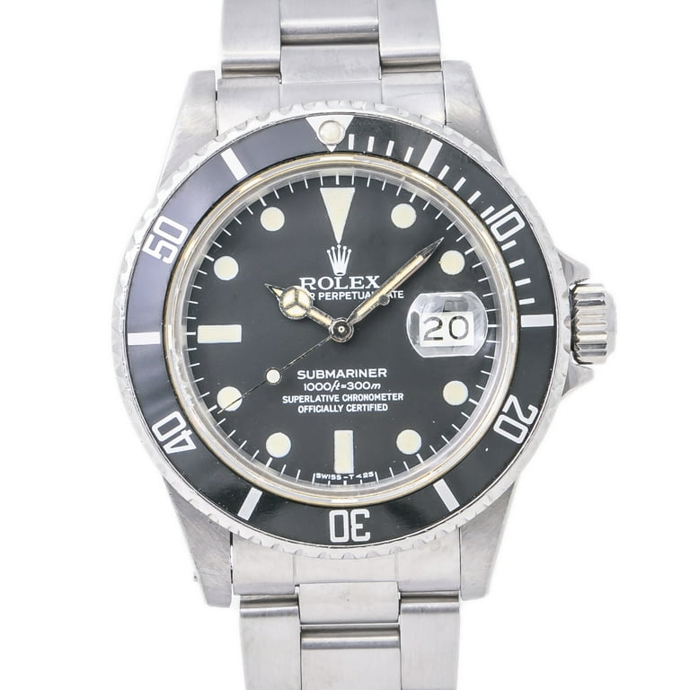 Rolex Submariner 16800 Vintage 1982 Mens Watch Stainless Patina