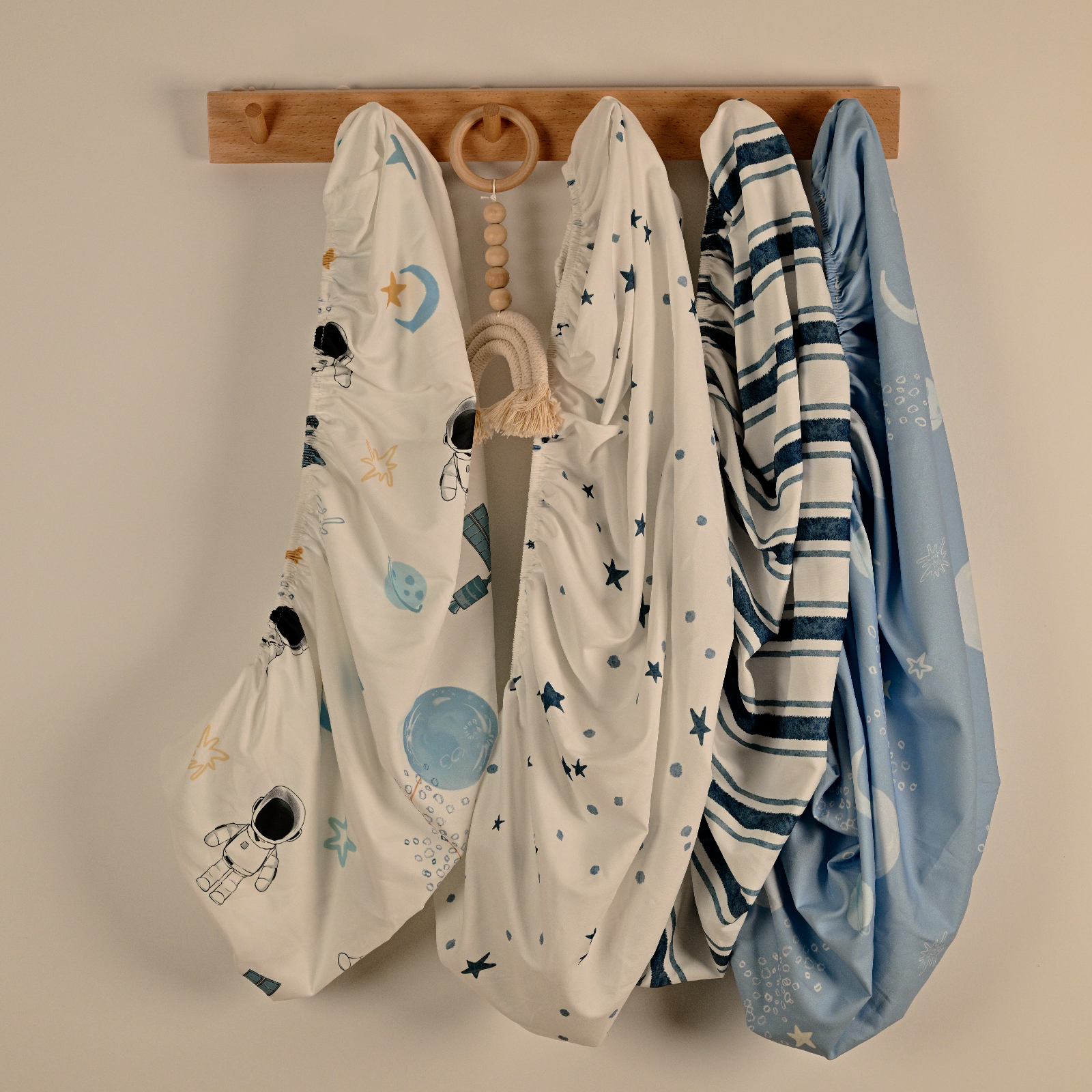 Gllquen Baby Fitted Bassinet Sheets 4-Pack, Astronaut photo 5