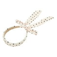 thumbnail image 4 of Unique Bargains 1 Pc Headband Polkadot Ribbon Hair Accessories for Women Beige Black, 4 of 5