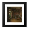 thumbnail image 2 of Harriet Backer 12x13 Black Modern Framed Museum Art Print Titled - The Library of Thorvald Boeck (1902), 2 of 5