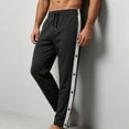 thumbnail image 5 of Mens Tear Away Sweat Pants With Snaps Full Open Down Sweatpant Casual Open Bottom Athletic Basketball Pant With Pocket, 5 of 6