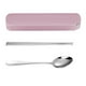 thumbnail image 3 of Bearachild Juego de cucharas y palillos portátiles, 2 uds., oficina de estudiantes de acero inoxidable con caja de almacenamiento Mostrada Dicker rosa Zweiteiler, 3 of 6