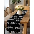 thumbnail image 5 of Burlap Table Runner 36 Inches Long, Vintage Summer Seahorse on Black Non-Slip Kitchen Table Runners for Dining Room Everyday Use Party Table Decorations Abstract Marine Life, 5 of 9